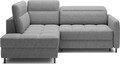 Coltar extensibil stanga 3 locuri ELTAP, LT-04RAQ, Barea, 208x160x100 cm, lemn/poliester, gri deschis