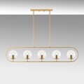 Lustra, Jewel - 10625, Fulgor, 122 x 15 x 49 cm, 5 x E14, 15W, auriu