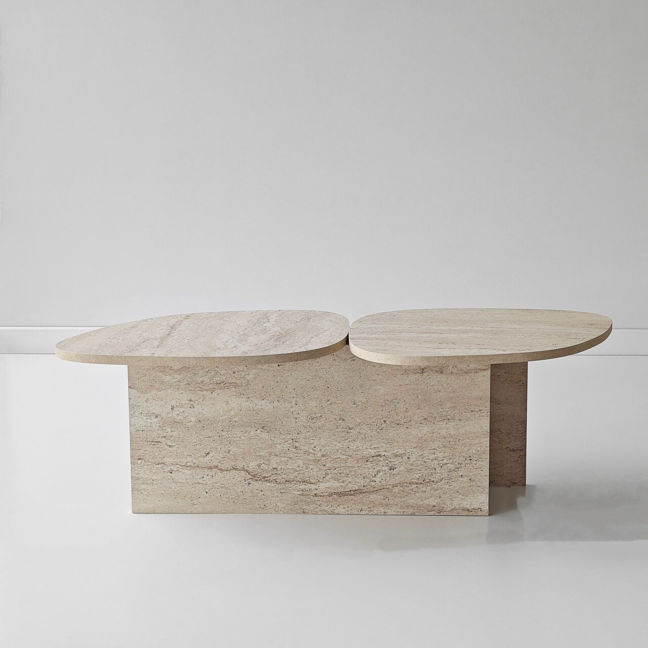 Masuta de cafea, Hanah Home, Stones, 125x38x60 cm, Travertin - view 9