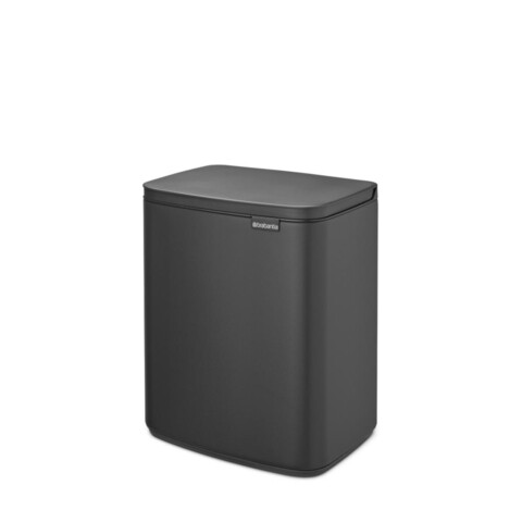 Cos de gunoi, Brabantia, Bo Small, 12 L, 23x29.5x37.5 cm, otel, gri inchis