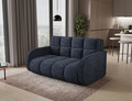 Canapea extensibila 3 locuri ELTAP, Deverio, 154x103x83 cm, lemn/poliester, albastru