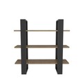 Raft de perete, Zena Home, Suno, Stejar negru / Oud