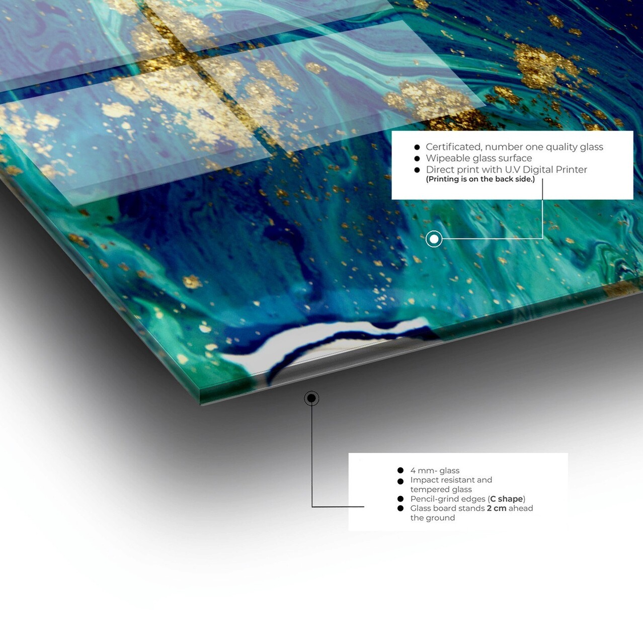 Tablou decorativ, CAM468034400, 70 x 100 cm, Multicolor - view 5
