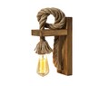 Aplica de perete, KN14, Lustro, 18 x 30 x 10 cm, 1 x E27, 40W, maro/auriu