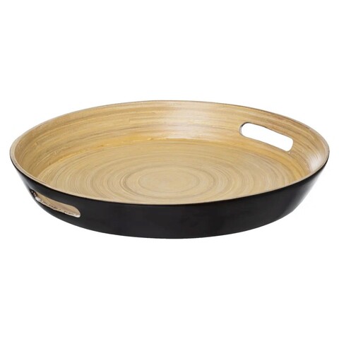 Tava pentru servire Darcy, 5five, Ø 42 x 5 cm, bambus, negru 5five