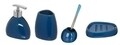Set 4 accesorii pentru baie, JJA, ceramica, albastru