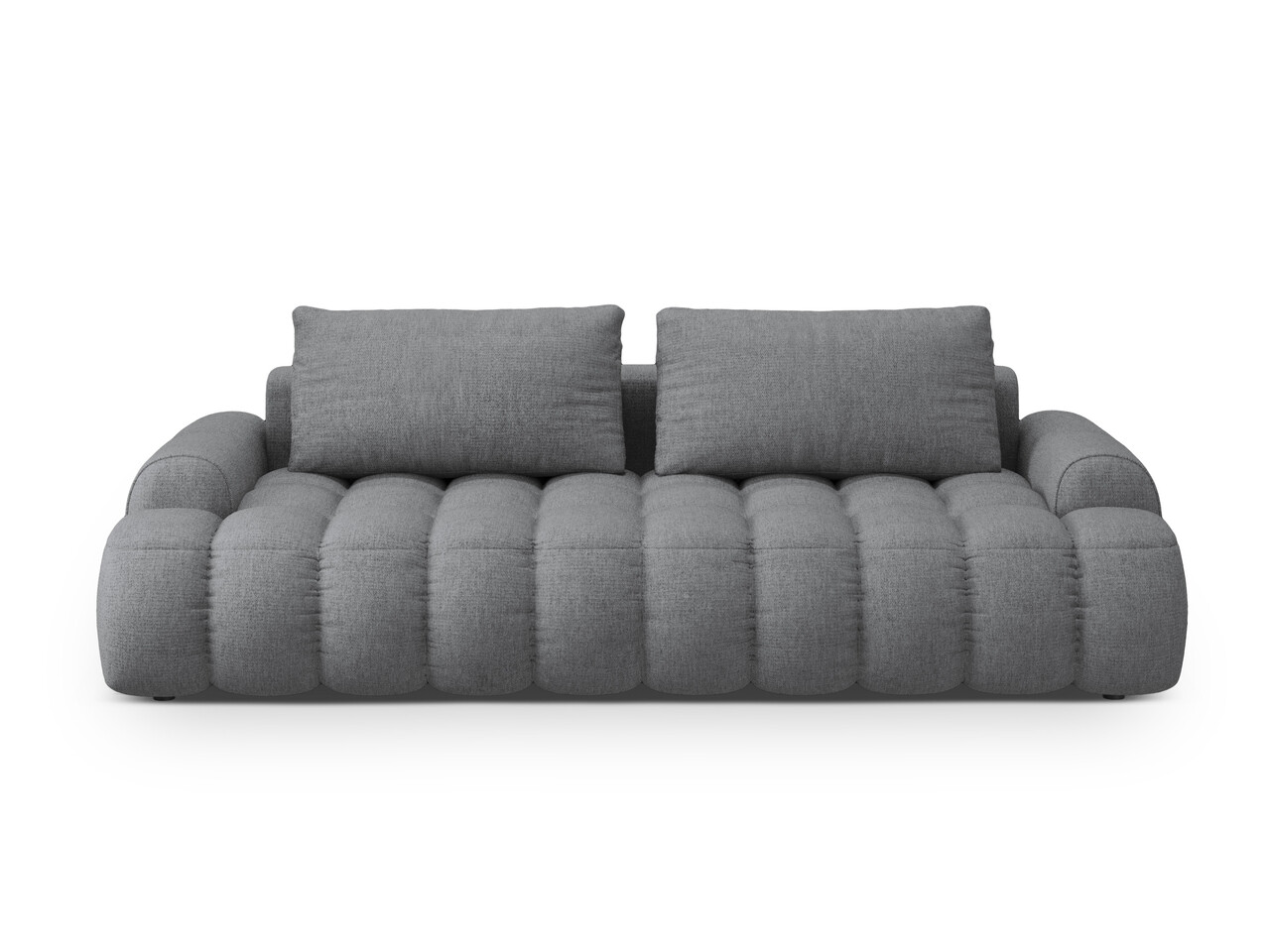 Canapea extensibila 4 locuri Linz Cosmopolitan Design 250x100x84 cm tesatura structurata gri