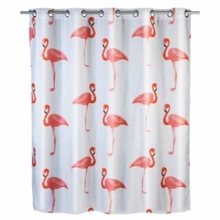 Perdea de dus Flex Flamingo, Wenko, 180x200 cm,  100% poliester, multicolor