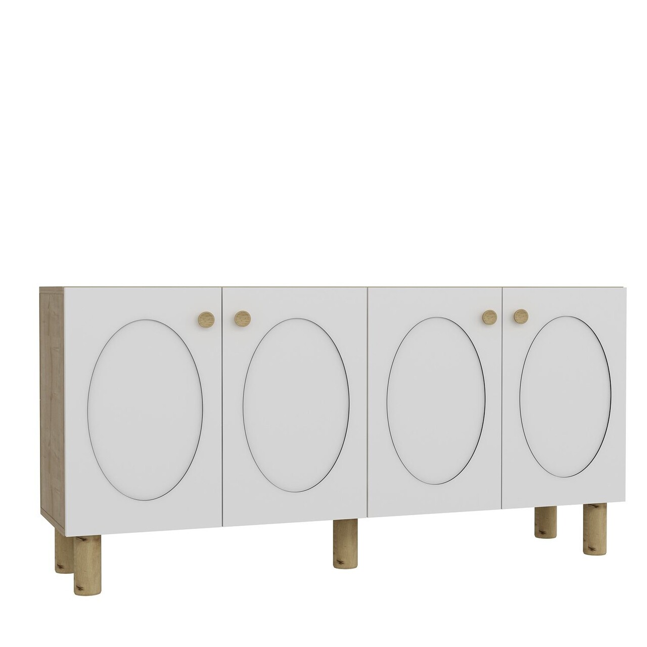 Consola, Hanah Home, Nef, 150x75x32 cm, PAL , Maro, Alb - view 4