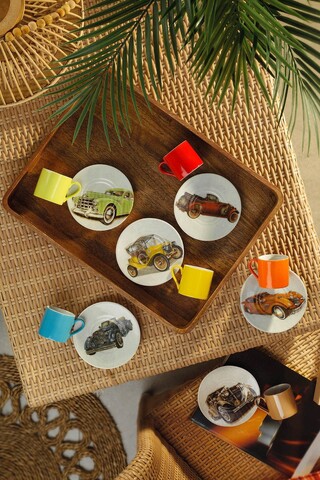 Set de cafea NNRU12KT898527, Kutahya Porselen, 12 piese, portelan Kutahya Porselen