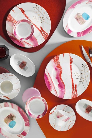Serviciu de masa breakfast 28 piese BNKL28KH43011715, Kutahya Porselen, ceramica, multicolor Kutahya Porselen