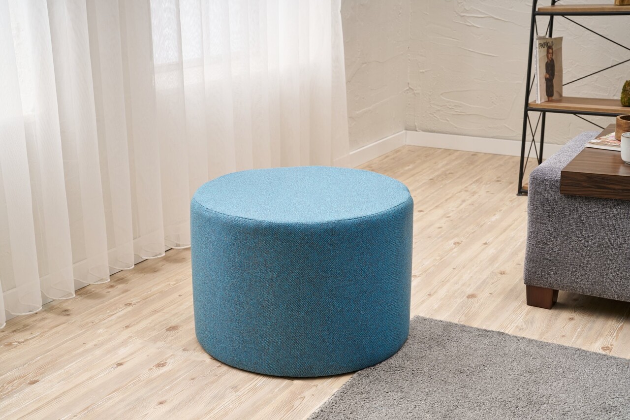 Taburet, Atelier del Sofa, 825BLC5202, Lemn, Albastru - view 2