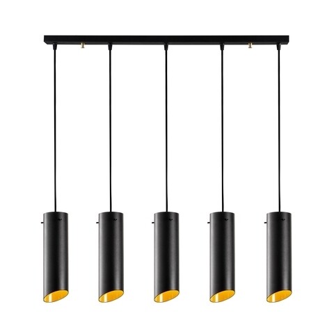 Lustra Kemah N-1237, Noor, 47 x 109 cm, 5 x E27, 100W, negru mezoni.ro