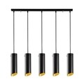 Lustra Sivani MR - 980, Opviq, 85 x 8 x 114 cm, 5 x E27, 100W, negru/galben