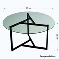 Masuta de cafea Trio Sehpa, Neostill, D75x42 cm, negru/transparent