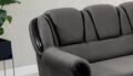 Coltar extensibil dreapta 3 locuri ELTAP, L-085, Lord, 243x180x112 cm, lemn/poliester, gri/negru