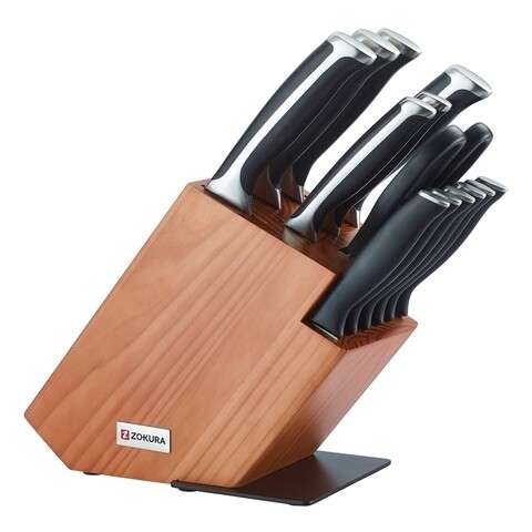Set cutite 14 piese, Zokura, inox/plastic