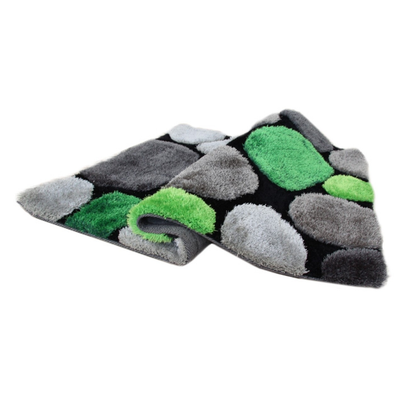 Covor Pebble Koberec Vzor, 100 X 140 Cm, 100% Poliester, Verde/gri/negru