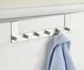 Suport pentru prosoape/haine suspendabil pe usa, Wenko, Celano, 6 carlige, 39 x 11 x 5.5 cm, inox