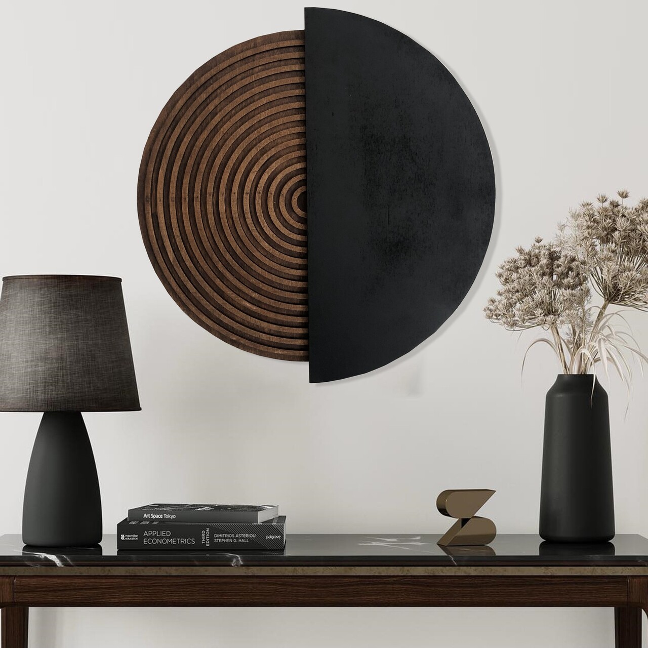 Decoratiune de perete, ART143, Dimensiune: 50 x 50 cm, Natural/Negru - view 2