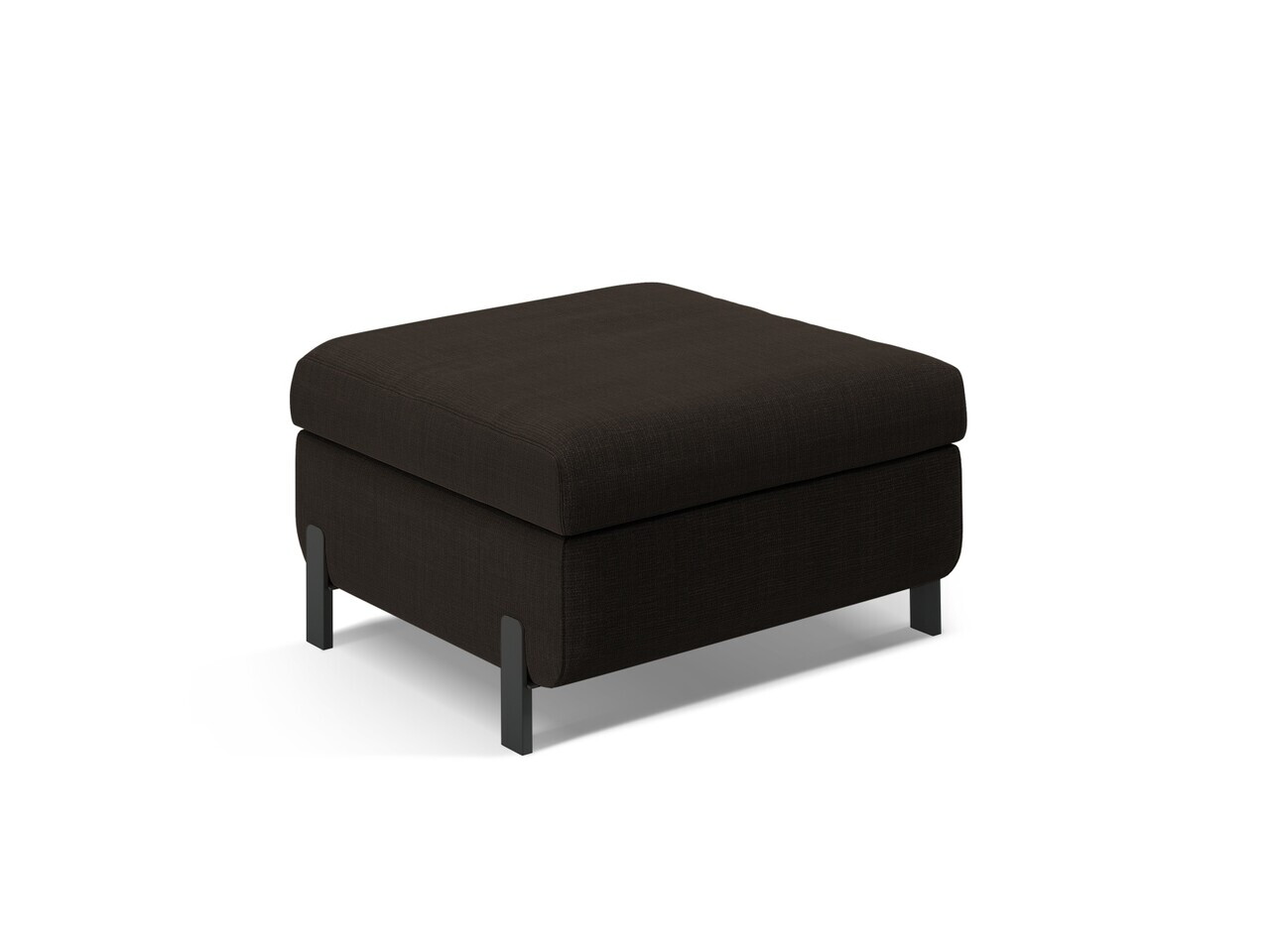 Taburet cu spatiu de depozitare, Gloria, Micadoni Home, 92x76x51 cm, tesatura structurata, gri inchis