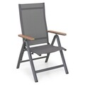 Scaun cu spatar inalt Cesano, 62x68x108 cm, gri