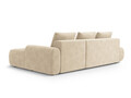 Coltar extensibil dreapta 3 locuri, Linz, Cosmopolitan Design, 275x142x84 cm, cotiera stanga, catifea, bej deschis