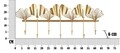 Cuier 7 Leaves, Mauro Ferretti, 49.5x26.3 cm, fier, auriu