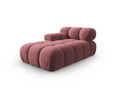 Sezlong living stanga 1 loc, Bellis-51, Micadoni Home, 155x94x70 cm, catifea, roz