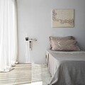 Raft de perete, Neostill, Reve, 35x35 cm, Lemn masiv, Alb/Negru