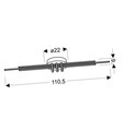 Lustra Naksos, Candellux, 110 x 11 cm, 1 x LED, 40W, nichel satinat