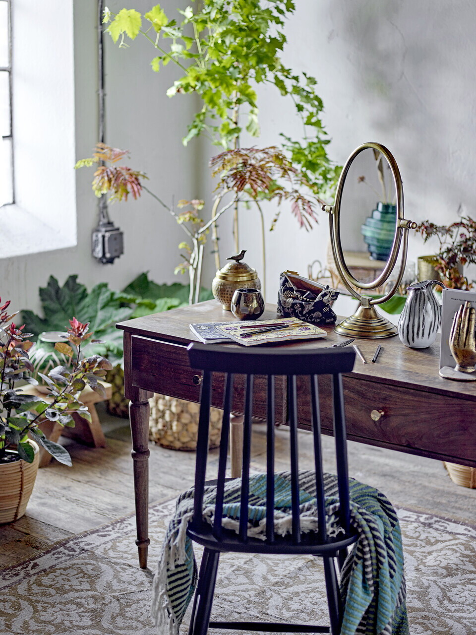 Pled, Bloomingville, Isnel Green, 130x160 cm, amestec bumbac, multicolor - imagine 4