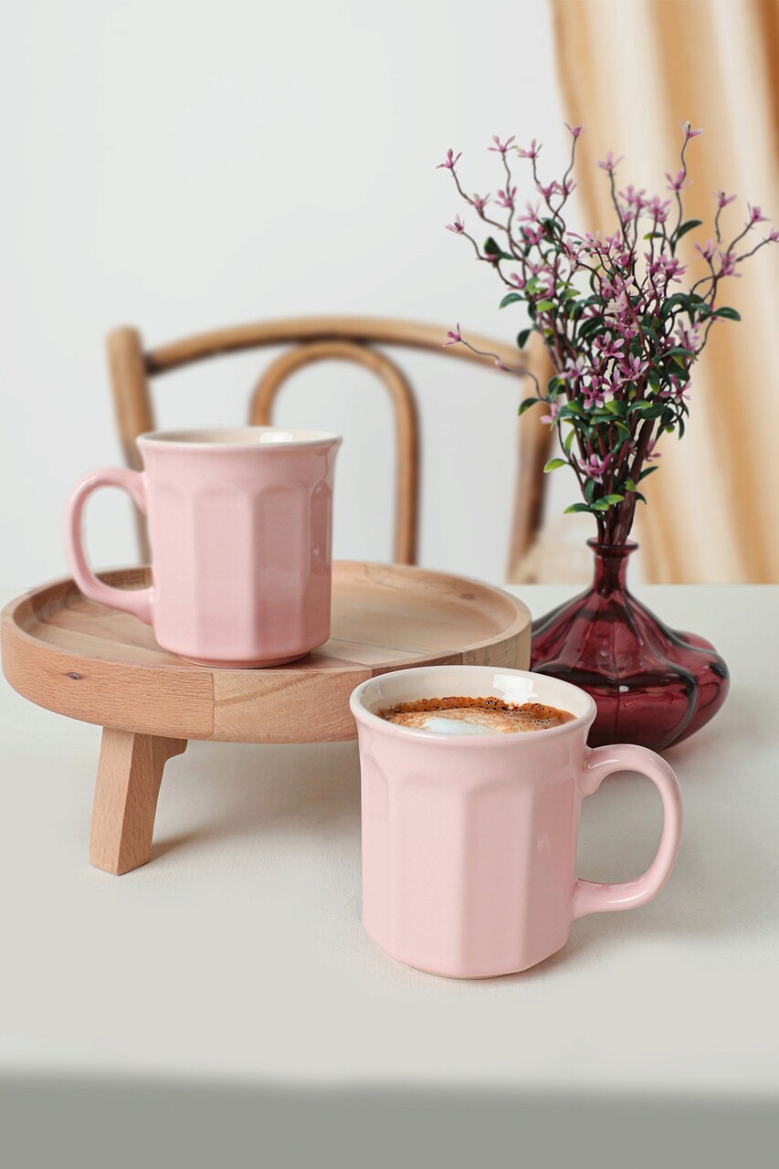 Set cani, Keramika, 275KRM1978, Ceramica , Nu absoarbe apa, Roz - 1 | YEO