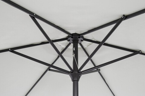 Umbrela pentru gradina/terasa Kalife, Bizzotto, Ø270 cm, stalp Ø36/38 mm, aluminiu/poliester, natural