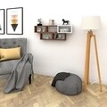 Raft pentru perete Armoni, Decormet, 101x22x37 cm, alb/maro
