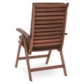 Scaun pliabil cu spatar inalt Malacca, 61.5x75x104.5 cm, mahon