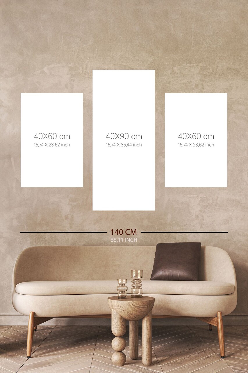 Set 3 tablouri decorative, Ersycnvs3Asm10, Dimensiune 1: 40 x 60 cm (2 bucăți), Multicolor - view 2