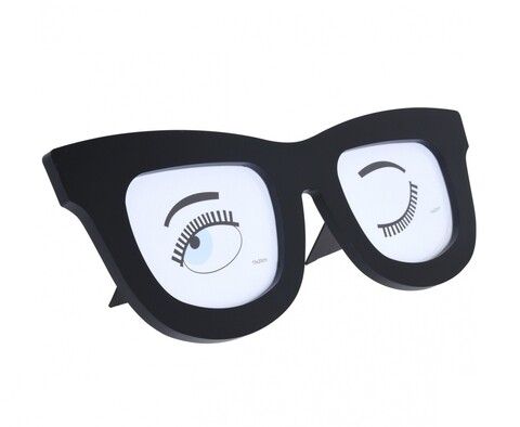 Rama foto Black Glasses, InArt, 2 fotografii, 17.3 x 50 cm, polivinil, negru