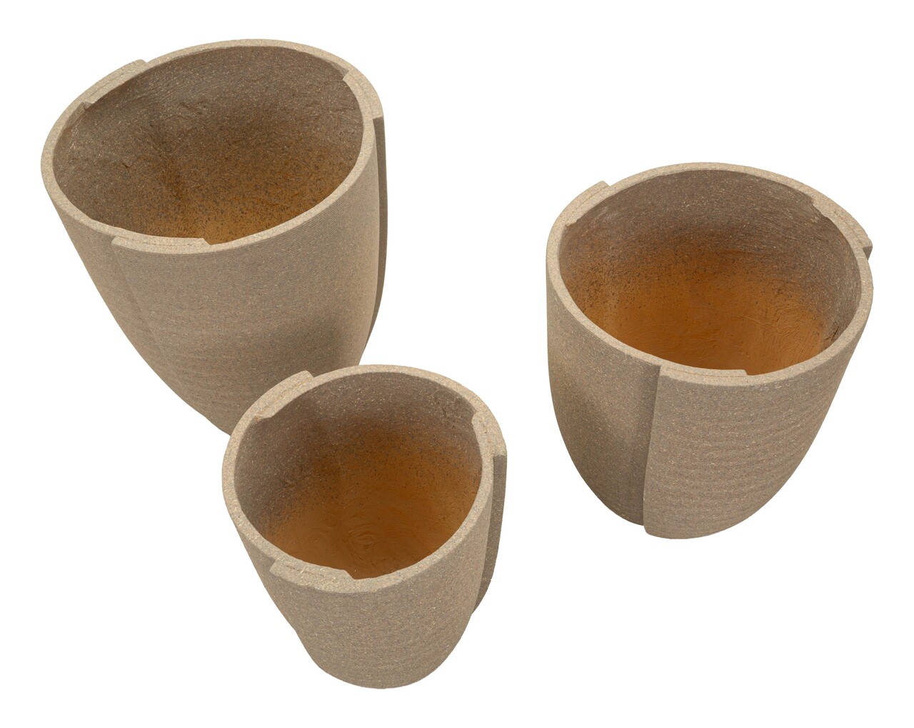 Set 3 ghivece, Mauro Ferretti, Peru Outdoor, 43x47 cm, polirasina, gri - view 4