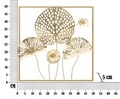 Decoratiune de perete Gold Flowers, Mauro Ferretti, 50x50 cm, fier, multicolor