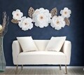 Decoratiune de perete White Décor, Mauro Ferretti, 158x60 cm, fier, alb/auriu