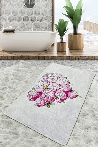 Covoraș de baie, chilai, peonia djt (70 x 120), 70x120 cm, poliester, multicolor