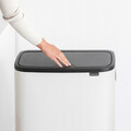 Cos de gunoi cu soft touch, Brabantia, Bo Touch, 60 L, 31.2x54.5x81.5 cm, otel, alb