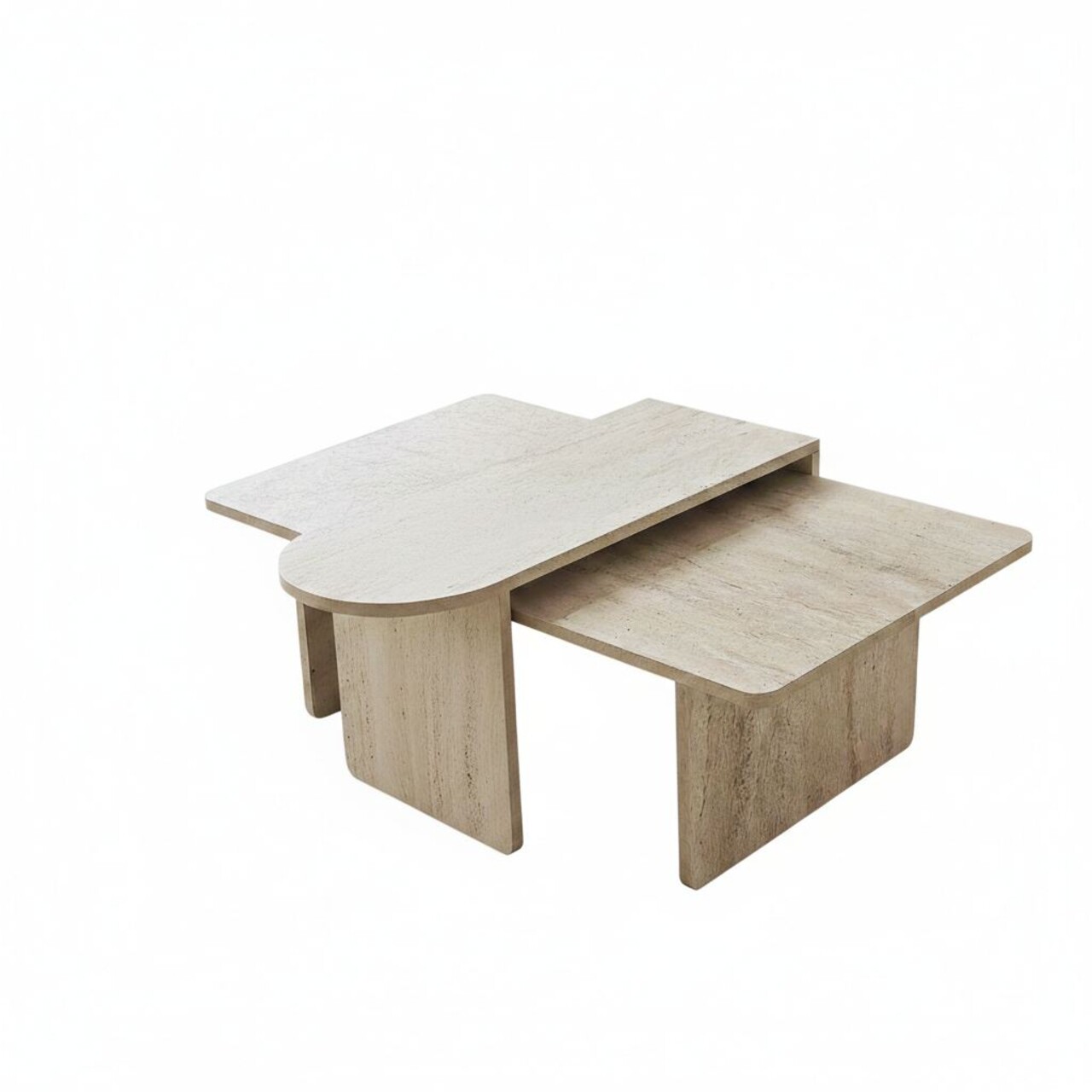 Set masute de cafea, Hanah Home, Paris, Bronz / Travertin - imagine 6