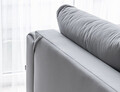 Canapea extensibila 4 locuri ELTAP, SO-DAL-04VE, Dalia, 248x84x95 cm, lemn/poliester, gri deschis