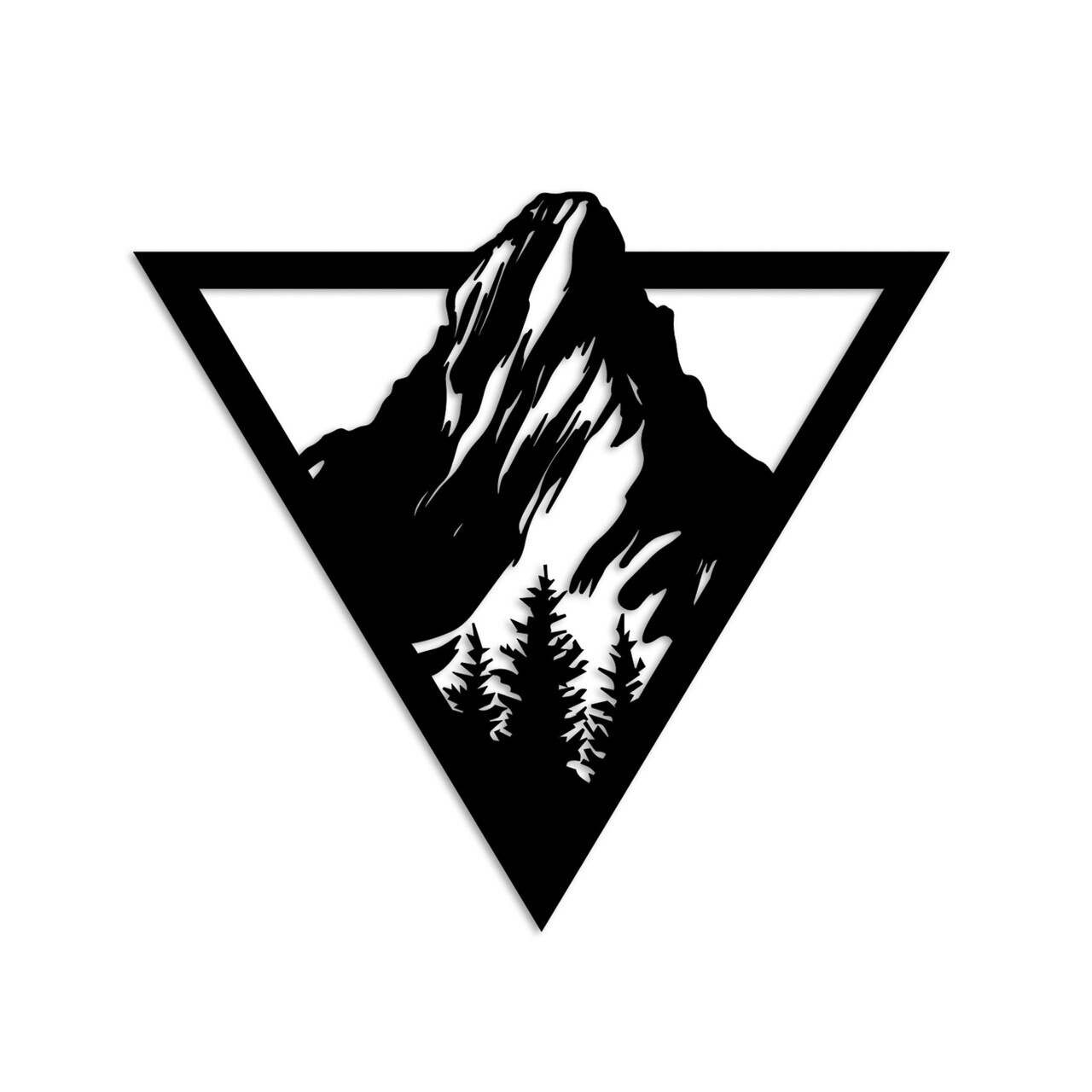 Decoratiune de perete, Matterhorn, Dimensiuni: 48 x 53 cm, Negru — imaginea 5