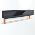 Raft metalic de bucătărie, Hanah Home, Mhang, 60x25x15 cm, Negru / Natural