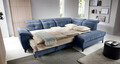 Coltar extensibil dreapta 5 locuri ELTAP, RT-40RAQ, Inferne, 297x210x107 cm, lemn/poliester, albastru deschis