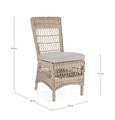 Scaun de gradina Jupiter, Bizzotto, 48 x 63 x 95 cm, aluminiu/fibre sintetice/ofelina, natural