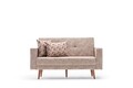Canapea extensibila Dublin, Balcab Home, 2 locuri, 150x75x90 cm, lemn, crem